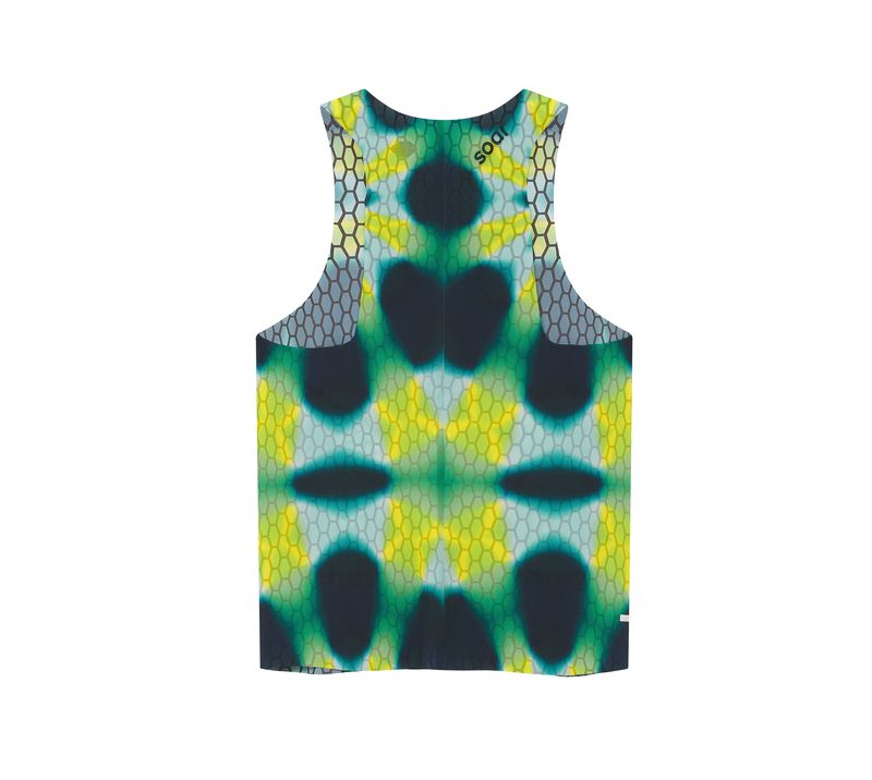 Soar Running Graphene Vest - Green Kaleidoscope