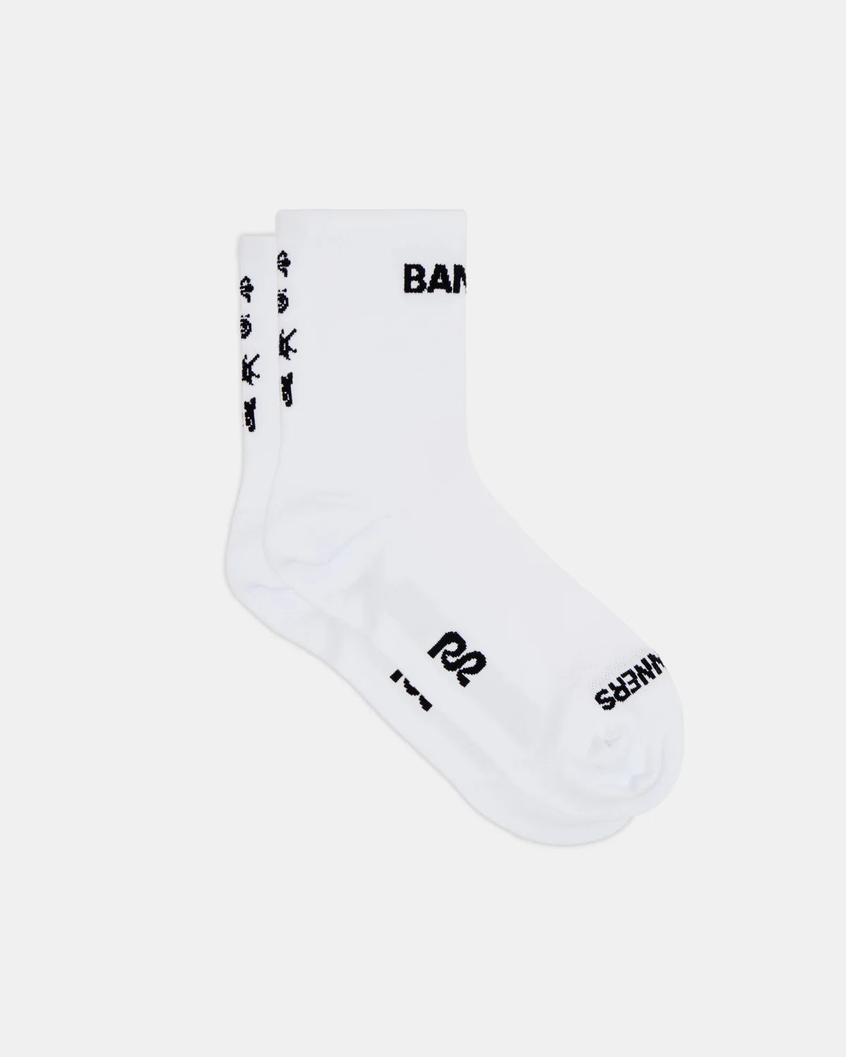 Bandit Running Lite Run™ Spring Motif Quarter Socks - White / Black