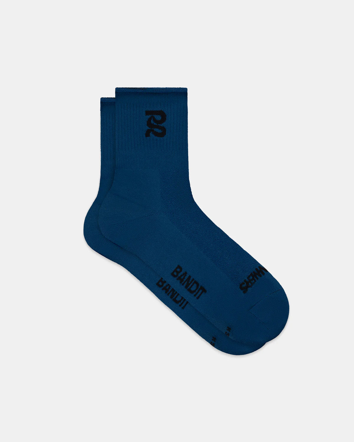 Bandit Running Lite Run™ Ribbed Quarter Socks - Aegean (2 Pack)
