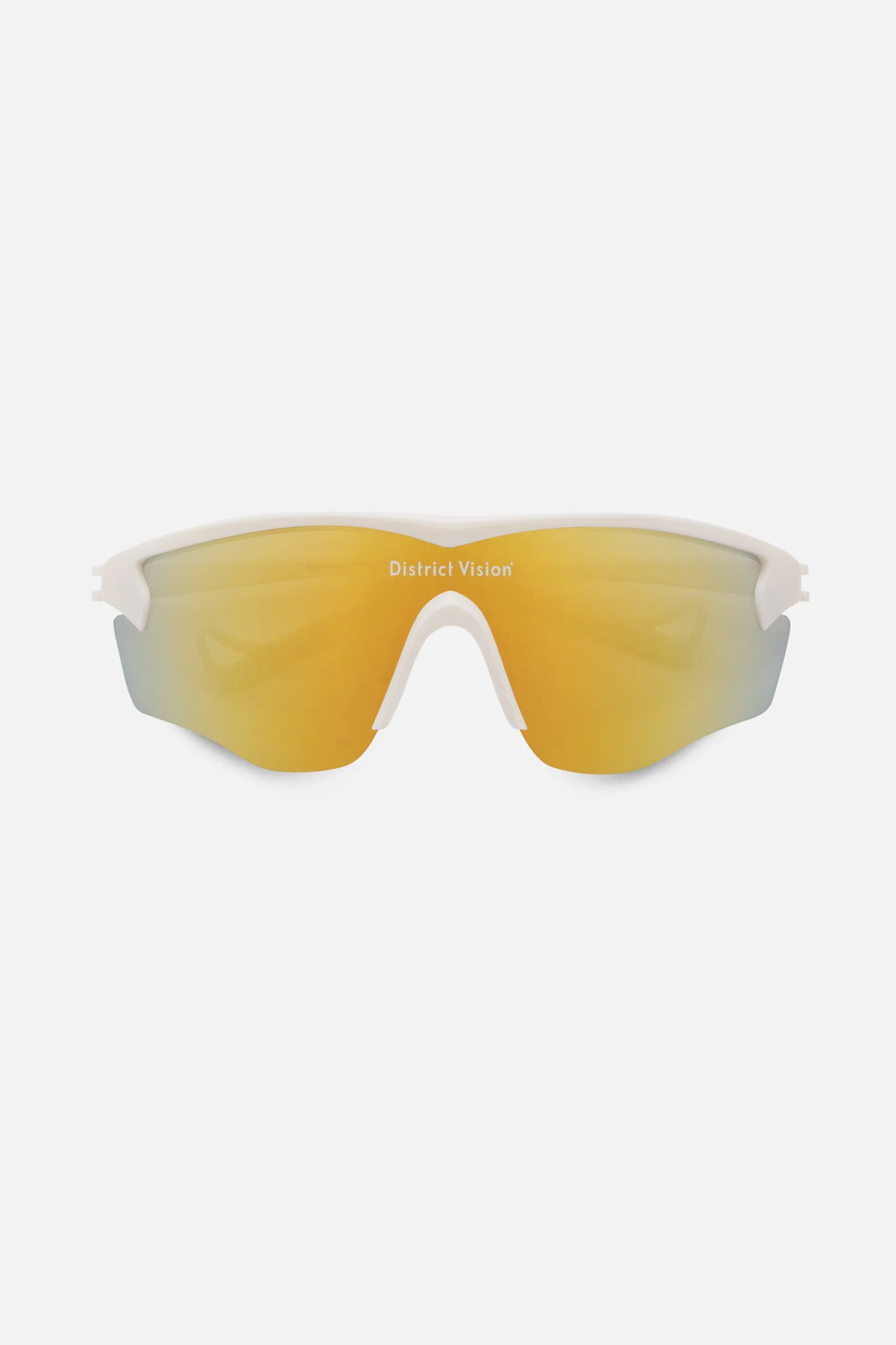 District Vision Junya Racer :  White/D+ Amber Mirror