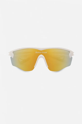 District Vision Junya Racer :  White/D+ Amber Mirror